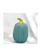 Dekorative Keramik Kürbis Petrol Blau 12cm 1 Stück