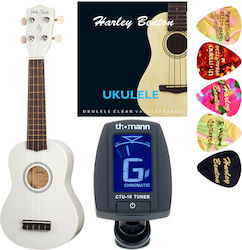 Harley Benton Uk-12 Weiß Bundle