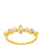Jools Damen Ring mit Perlen aus Silber Vergoldet