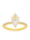 Jools Damen Ring mit Steinen aus Silber Vergoldet