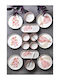 Aithrio Set Christmas Plates Ceramic L25xW11xD3.5cm. 14pcs