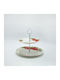 Set Christmas Platters Ceramic Multicolored L50xW29xD28.5cm. 2pcs