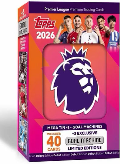 Topps Premier League 2026 Debut Edition Trading Cards Mega Tin
