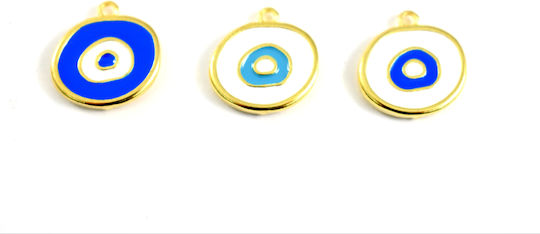 Metal Enamel Eye Motif 1*1.5cm 20pcs Str097 20 pcs