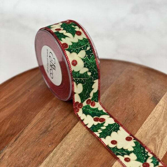ED Collection Christmas Ribbon Red 900x4.3cm 1pc