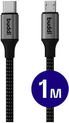 Buddi Flex Type-C to MicroUSB Black 1m Buddi Flex Type-C to MicroUSB Black 1m