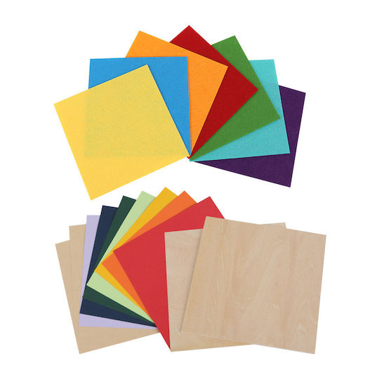 Creality Smart Laser Engraving Sheets Pack 2x Basswood 2x Craft Paper Colored Papers Felt 4004010275