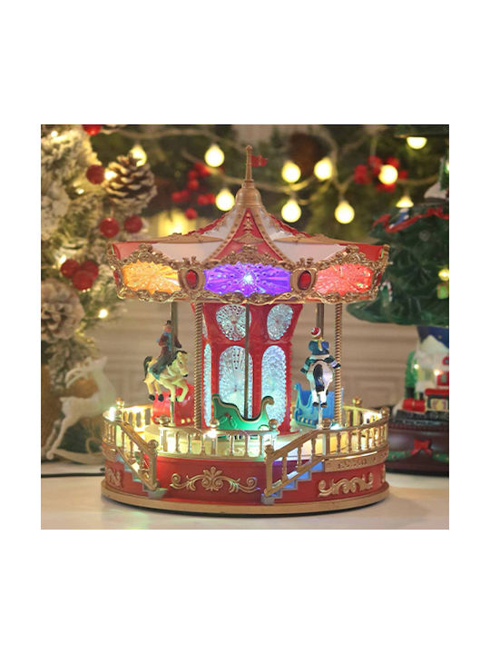 Christmas Decorative Carousel Red 27x23.5cm.