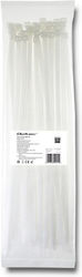 Qoltec Plastik Kabelbinder 400mmx7.2mm in Weiß Farbe 50 Stück