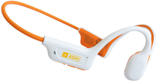 AGM Motion Buds 1 Bluetooth Handsfree Ακουστικά με Αντοχή στον Ιδρώτα Πορτοκαλί