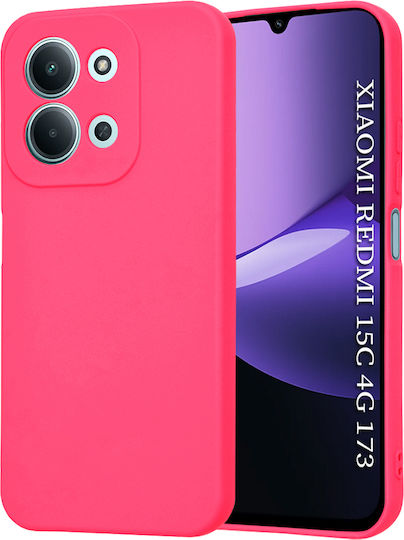 Techsuit Softflex Umschlag Rückseite Silikon Fuchsie (Redmi 15C 4G)