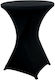 Tablecloth Cover Cocktail Bar Table Black 80x110cm Elastic 25d