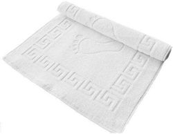 Set 3 Kotonia Home Hotelhandtücher Griechische Grenze 50x70 Cm 100% Baumwolle Weiße