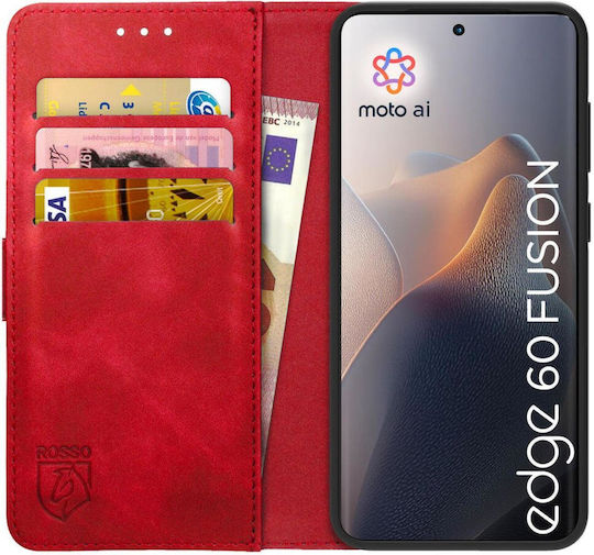 Rosso Wallet Synthetic Leather Red (Motorola Edge 60 Fusion)