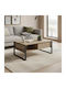 Rectangular Central Coffee Table Bendon Made of Solid Wood Sonoma-Black Shade W100xD60xH44.5cm