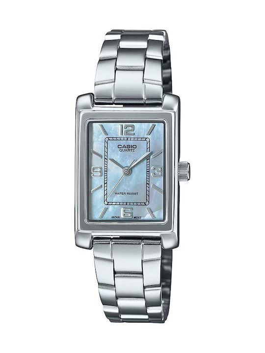 Casio Collection Women's Watch with Blue Metal Bracelet