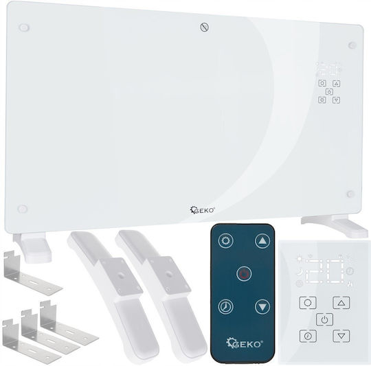 Geko Θερμοπομπός Δαπέδου 2500W με Ηλεκτρονικό Θερμοστάτη και WiFi Λευκός
