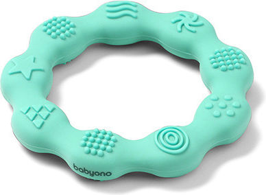 Babyono Beißring für das Zahnen mit Wasser BPA-frei aus Silikon Minze