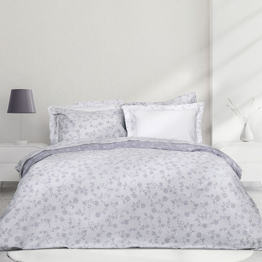 Nima Sheet Sets Queen with Elastic 160x200+32cm. Sirena Grey, Lilac 4pcs