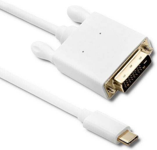 Qoltec Cablu USB 3.1 Tip C Masculin DVI Masculin 4K Mod Alternativ 1m