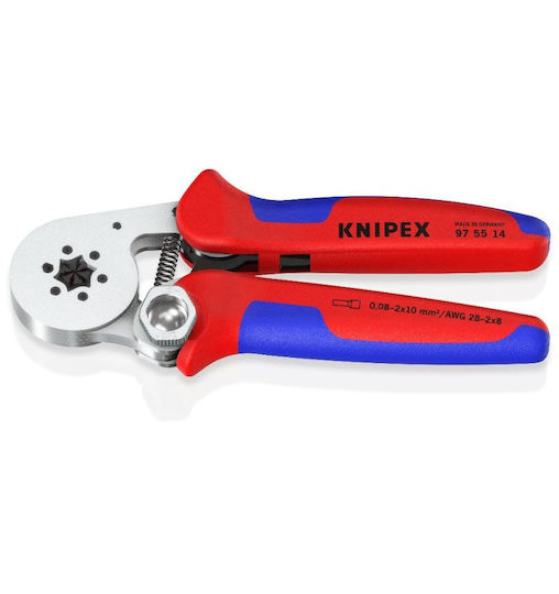 Knipex Πρέσα Ορειχάλκινων Ακροδεκτών Διατομής 0.08 - 16mm² με Μηχανισμό Καστάνιας
