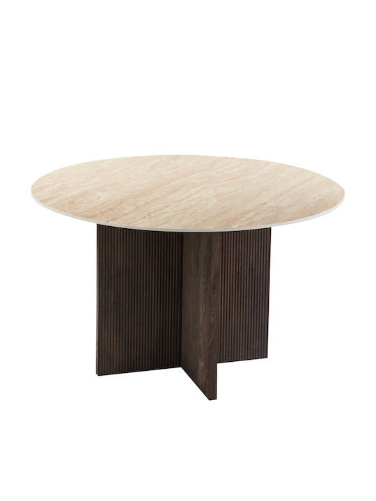 Rund Tisch Speisesaal Travertine 120x120x76cm