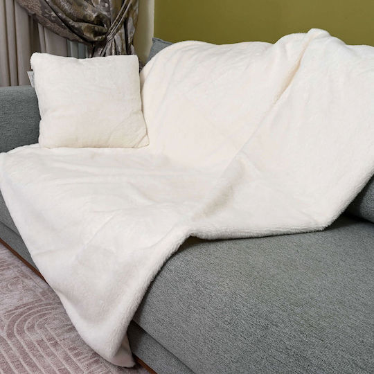 Τριθέσιου Καναπέ Π180xΜ280cm Cream