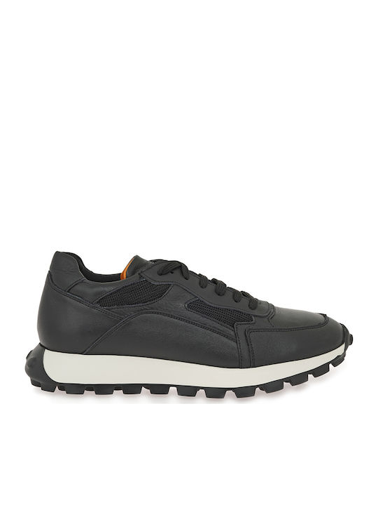 Men's Sneakers Black Leather