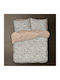Isadore Lorraine Set Bed Sheets for Single Bed 160x260cm Brown 3 Pieces