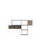 Pakketo Wall Hanger Wenia Wooden 6 Hooks Gray 99.5x11x15cm