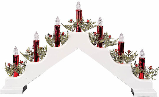 Suport Pentru Lumânări De Crăciun Holly 7 Lumânări Led 50*30cm