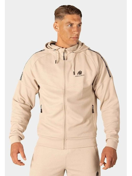 Sweatshirt with Hood Beige