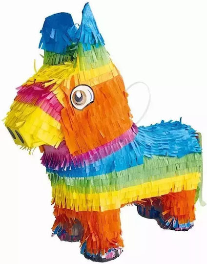 Pinata Mehrfarbiger Regenbogen-Esel Pony Geburtstag Party 36x35x12cm