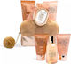 IDC Institute Scented Bath Bronze Orange & Cinnamon Skin Care Set for Body Cleaning 4pcs
