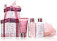 IDC Institute Scented Bath Rose Skin Care Set for Moisturizing & Body Cleaning 4pcs