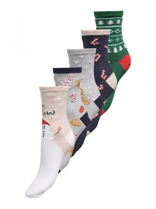 Only Women's Socks Light Grey Melange 5Pack