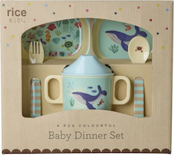 Rice Melamine Baby & Kids Feeding Set 3 Pieces