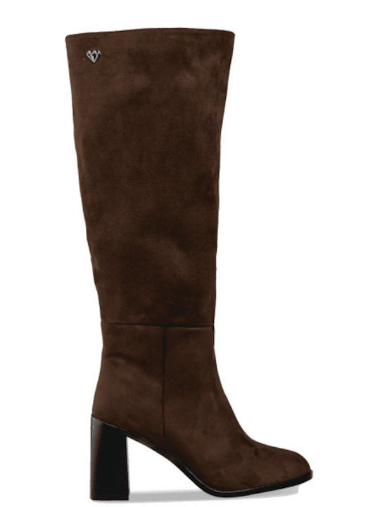 Mairiboo for Envie Suede Γυναικείες Μπότες Καφέ