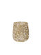 Zaros Glass Tabletop Lantern Gold 10.5x11cm