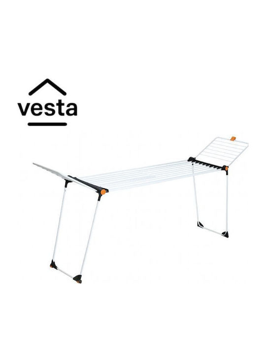 Vesta Drymax Πτυσσόμενη Απλώστρα Δαπέδου από Μέταλλο με Μήκος Απλώματος 30m