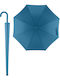 Rain Automatic Umbrella with Walking Stick Light Blue