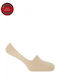 Plain Fil D'écosse Invisible Socks Punto Blanco Beige