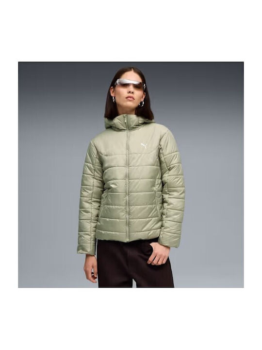 PUMA Γυναικείο Puffer Μπουφάν για Χειμώνα Πράσινο
