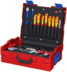 Knipex 00 21 19 LB S Куфарче с 52 Инструмента за Електротехници