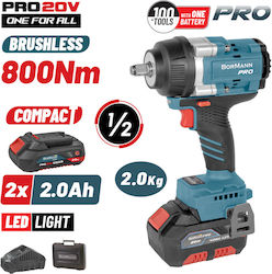 Bormann Pro BBP5386X22C Μπουλονόκλειδο 20V 2x2Ah 1/2" Bormann Pro BBP5386X22C Μπουλονόκλειδο 20V 2x2Ah 1/2"