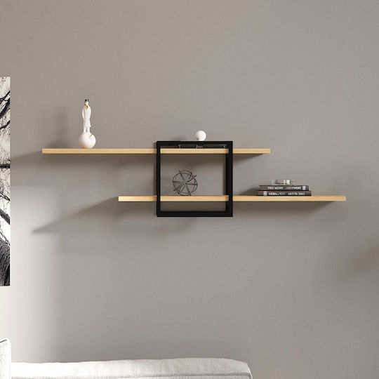 Raft Perete Mone 120x18x30cm Sapphire Oak - Black Raft Perete Mone 120x18x30cm Sapphire Oak - Black