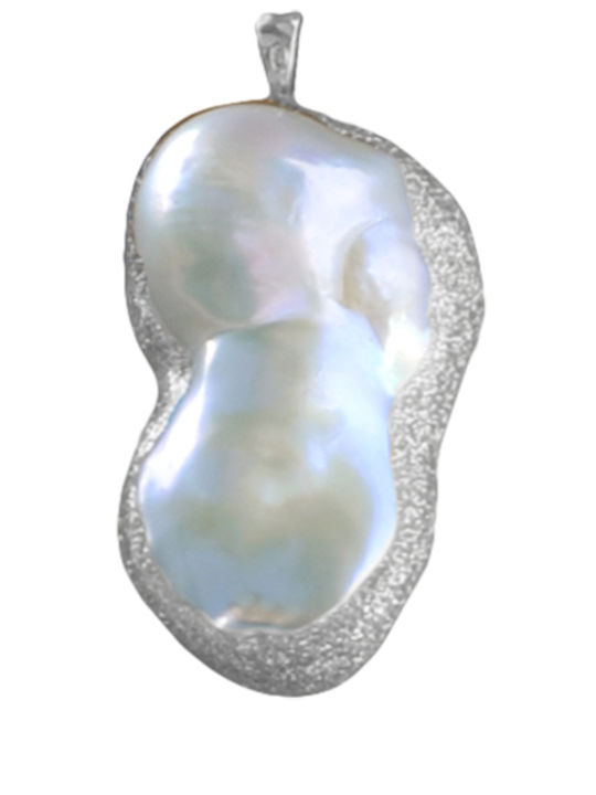 Silver 925 White Pearl Pendant C122373
