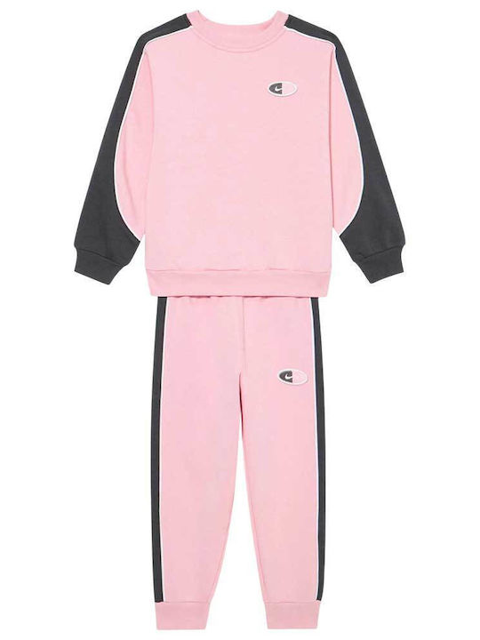 Kids Sweatpants Set Pink Crew