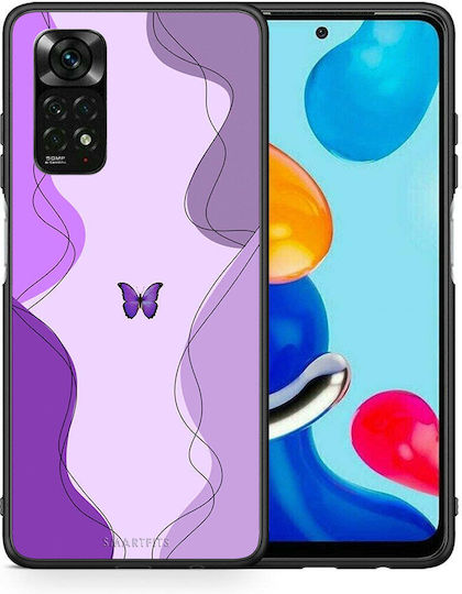 Purple Mariposa Xiaomi Redmi Note 12 Pro 4g Θήκη