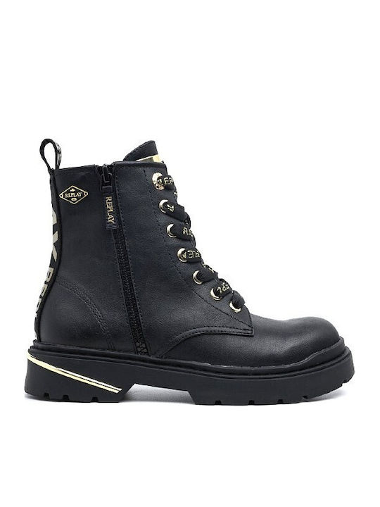 Replay Kids Boots with Zipper Black